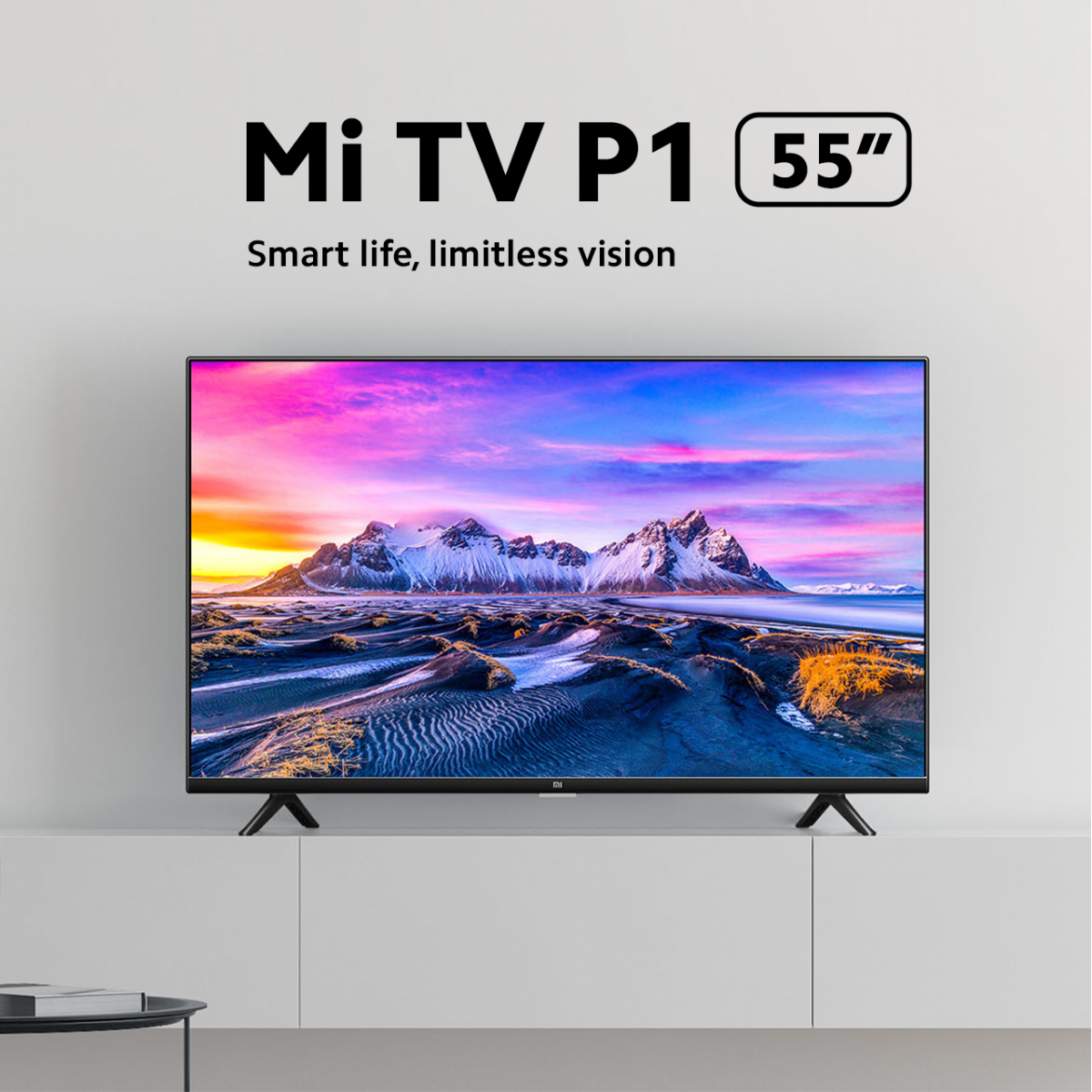 تلفزيون شاومي 55 بوصة، ذكي P1 ، UHD 4K، اسود