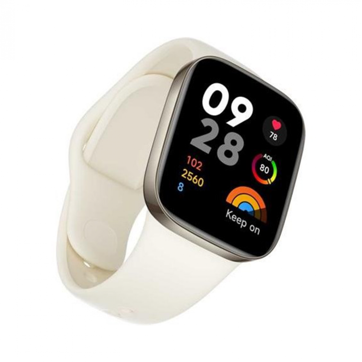 ساعة شاومي ريدمي Redmi Watch 3 -  تدعم ميزة المكالمات الصوتية عبر البلوتوث - لون عاجي