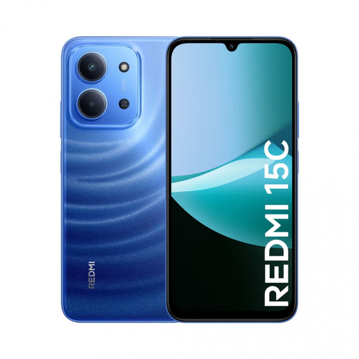 جوال ريدمي 15C 4G ثنائي الشريحة وذاكرة وصول عشوائي سعة 4 جيجابايت وذاكرة تخزين سعة 128 جيجابايت باللون الأزرق القمري