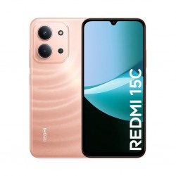 جوال ريدمي 15C 4G ثنائي الشريحة وذاكرة وصول عشوائي سعة 4 جيجابايت وذاكرة تخزين سعة 128 جيجابايت باللون البرتقالي الشفقي