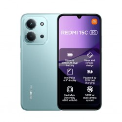 ريدمي 15C 5G ثنائي الشريحة وذاكرة وصول عشوائي سعة 8 جيجابايت وذاكرة تخزين سعة 256 جيجابايت باللون الأخضر النعناعي